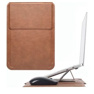 Leather laptop iPad sleeve Leather Laptop Case with Mouse Pad Notebook Computer